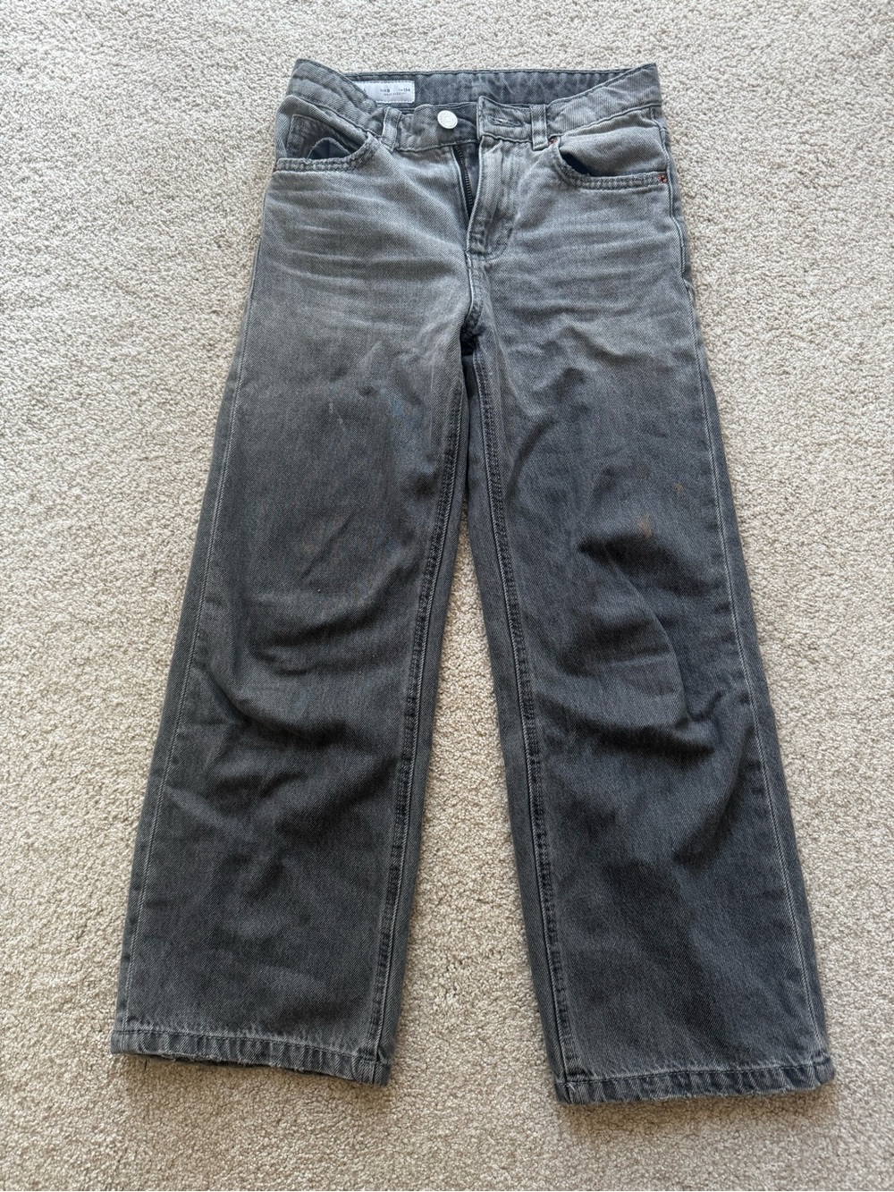 Zara kids Straight Leg Gray Jeans size 9